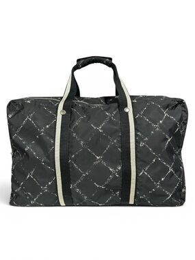 Chanel Travel Line Boston Bag Carry On Large Zippered Suitcase Bag